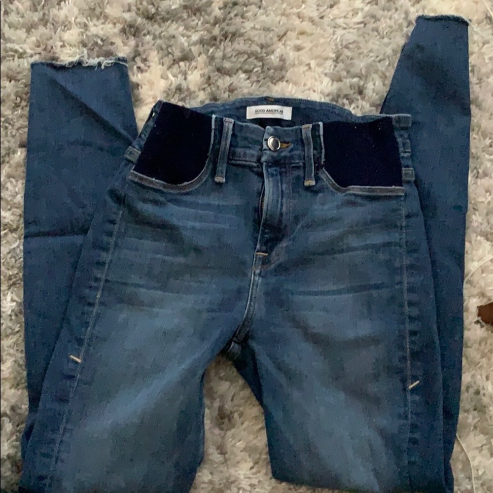 Good American good legs maternity jeans